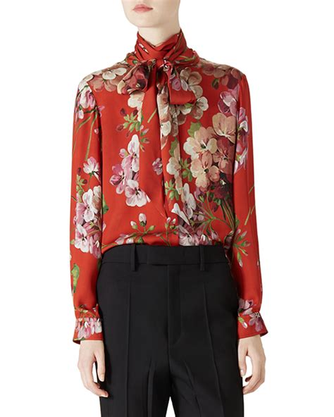 gucci blouse flower print|topi gucci original.